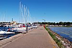 Höllviken; Hafen, rechts der WoMo- Stellplatz